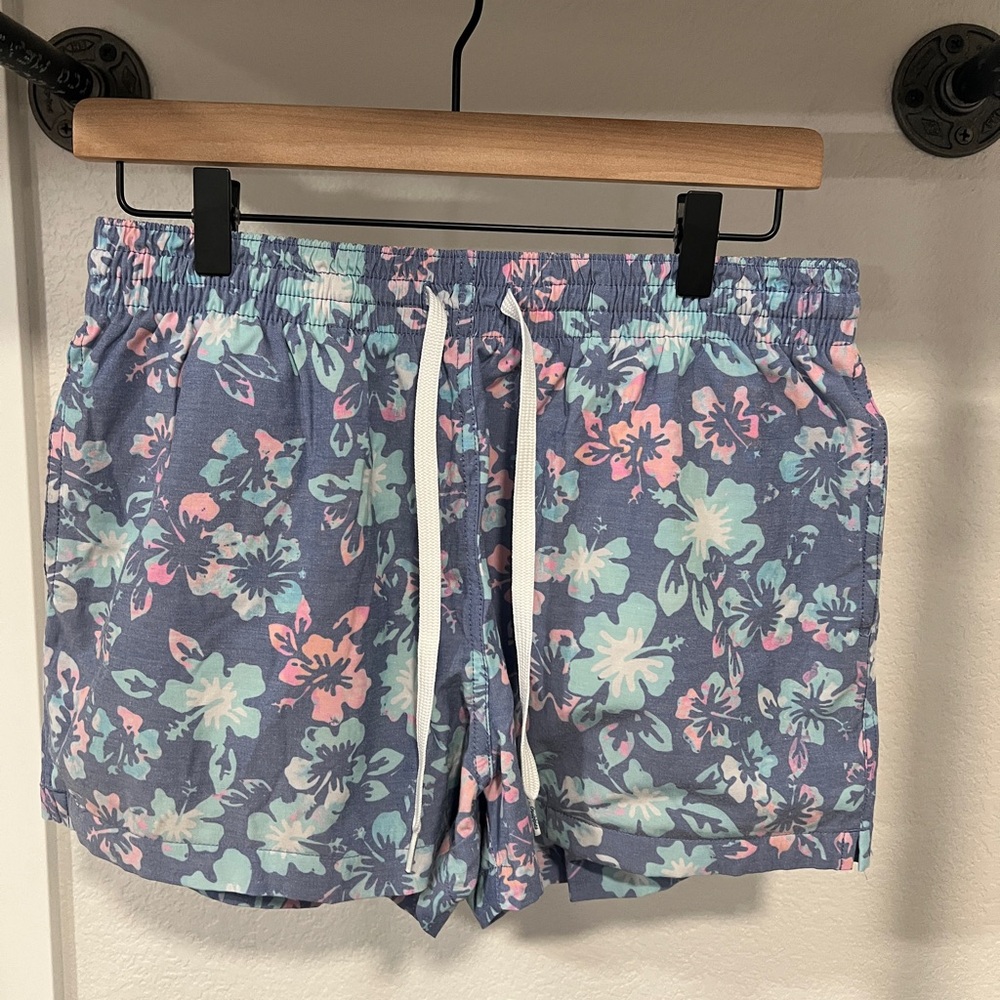 Chubbies Blue and Pink Floral Swim Trunks